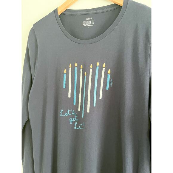 J Crew Factory | NWT Women's Collector Tee Let's Get Lit | Sz L - Picture 3 of 8